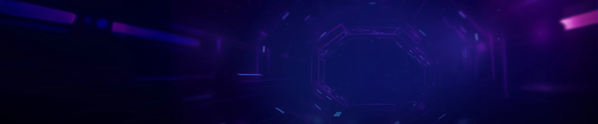 Неоновий тунель у фіолетових тонах — фон PromoHub